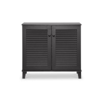 Baxton Studio FP-01LV-Espresso Coolidge Espresso Shoe-Storage Cabinet